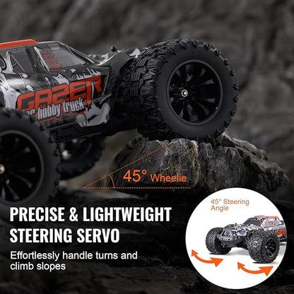 VEVOR Remote Control Car 1:14 Scale RC for Kids All Terrain 4WD Off-Road Monster Truck with 45 Wheelie &amp 2 Batteries 38 km/h High Speed Hobby Racing - Ideal Gift for 8+ Years Kids