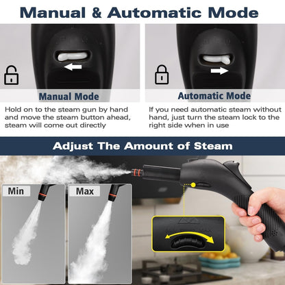 Waitbird Steam Cleaner, Handheld Steamer For Cleaning With 21 Accessories, 248 °F High Temperature, Suitable for Floor, Tile, Window