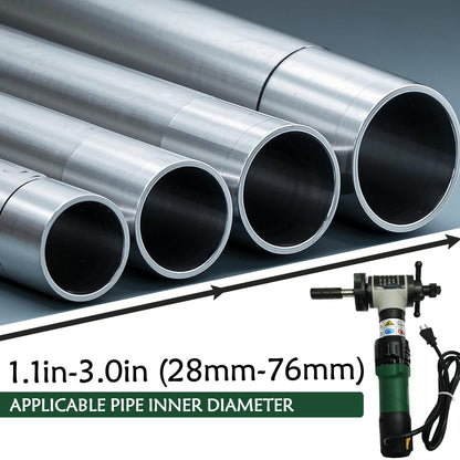 Maisutseb Electric Inner Swelling Pipe Beveling Machine 220V 1200W Stainless Steel Handheld Chamfering Machine for Dia 1.1"-3.0" Pipe Cutting Bevel Welded Connections