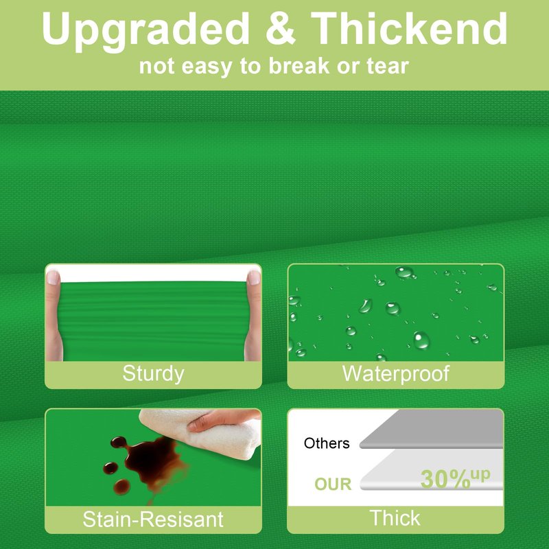 QIKSION Green Plastic Table Cloth Disposable 12 Pack, 54 x 108 Inch Tablecloths for St Patricks Day, Birthday Party, Christmas Decorations, Rectangle Table Cover