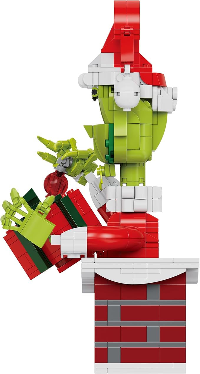 Brickcraft The Grinch Building Set 504 PCS Christmas Toy Kit for Kids &amp Adults 8+ Movable Hands Arm &amp Hat Holiday Collectible Display Model Fun Xmas Gift Idea for Grinch Fans &amp Builder