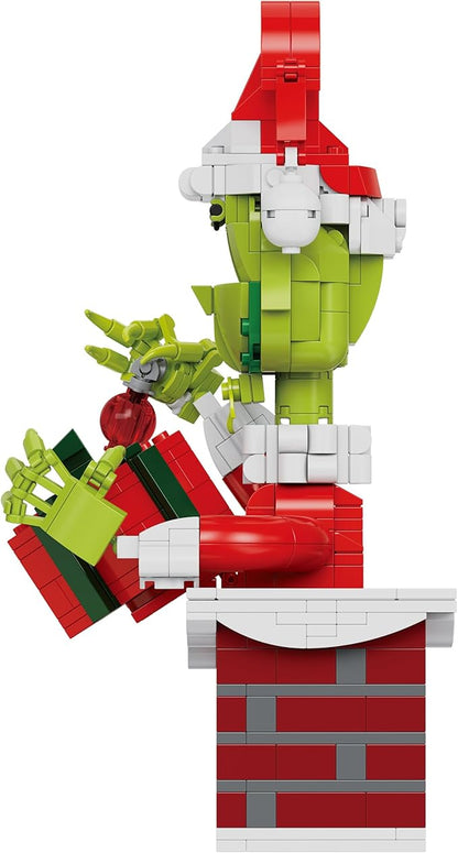 Brickcraft The Grinch Building Set 504 PCS Christmas Toy Kit for Kids &amp Adults 8+ Movable Hands Arm &amp Hat Holiday Collectible Display Model Fun Xmas Gift Idea for Grinch Fans &amp Builder