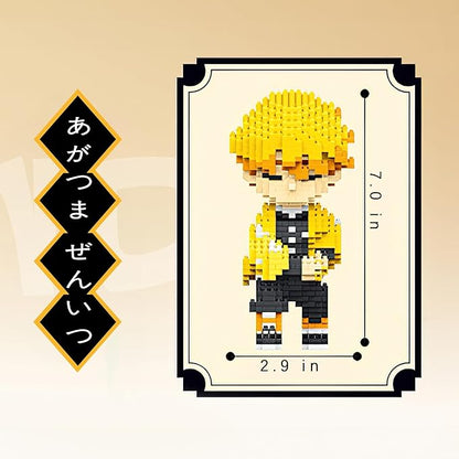 MACTANO Anime Holy Slayer Brickheadz Zenitsu Agatsuma Figure Building Set Micro Mini Building Block Toy for Adult-1000pcs