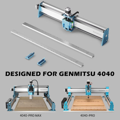 Genmitsu XZ-axis Extension Kit for 4040-PRO/4040-PRO MAX CNC Router Machine, with Linear Rails Driven, for Large Wood Engraving Carving Projects, Extend X-axis to 600mm, Upgrade 4040 to 6040/6060