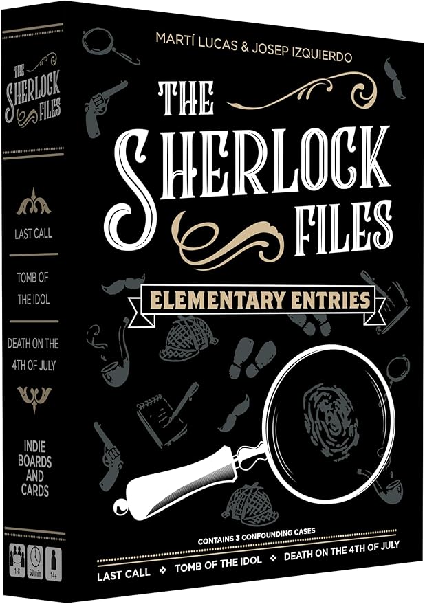 Indie Boards &amp Cards Sherlock Files: Elementary Entries - Cooperative Modern Detective Game - for 1 to 8 Players Ages 14+