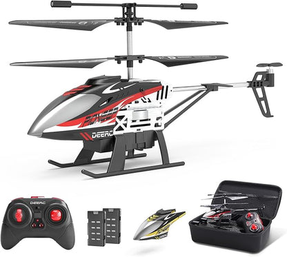 DEERC DE52 Remote Control HelicopterAltitude Hold RC Helicopters with Storage Case Extra Shell2.4GHz Aircraft Indoor Flying Toy with High&ampLow Speed Mode2 Modular Battery for 24 Min Play Boys Gi