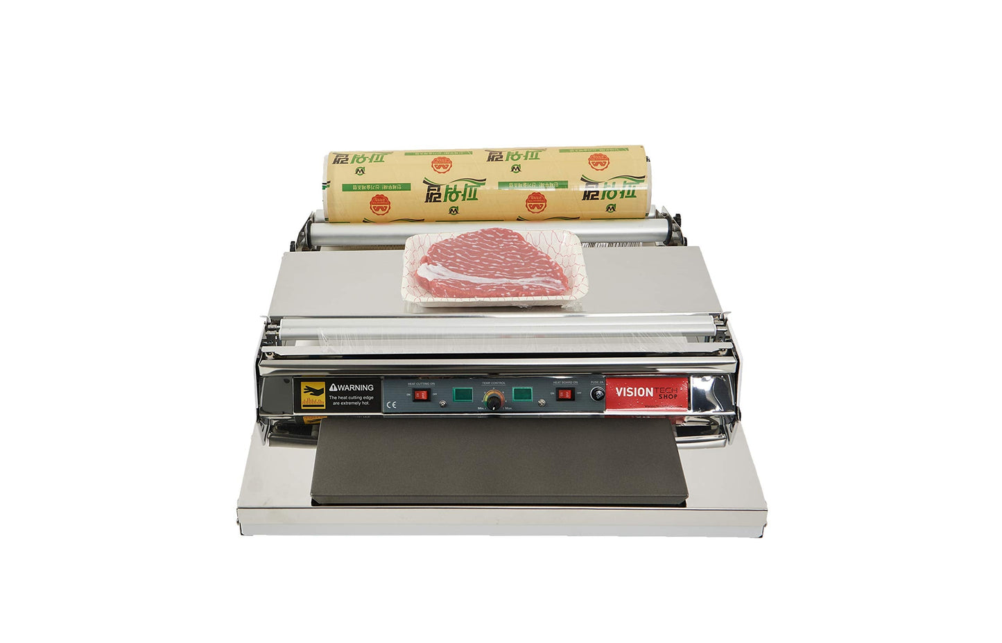 VisionTechShop VTH-500, 20 Inch / 500 mm Hand Wrapping Machine Film Wrapper for Food Packaging, Large Tray, MADE IN KOREA