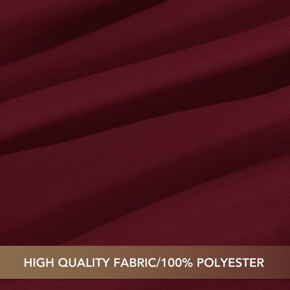 sancua 120 Inch Round Tablecloth, 8 Pack Burgundy - Circle Polyester Fabric Table Cloth for Chiristmas Party Reception Banquet Birthday, Washable Formal Table Cover (Fit 48-96 Inch Tables)