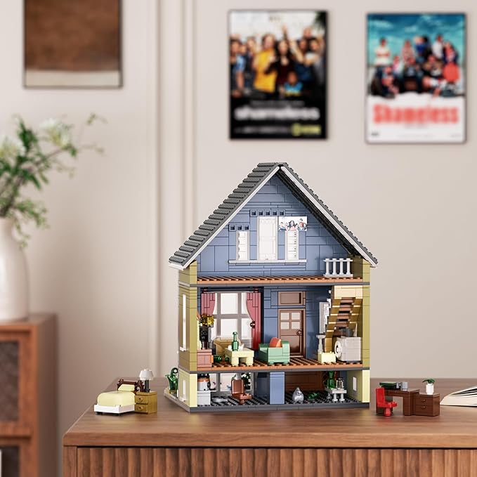 Shame House Building Blocks Gallagher House TV Series Frank Fiona Creative Toys Set Compatible with Lego Gift Decor for Fans 18+ Adult(1058 PCS)