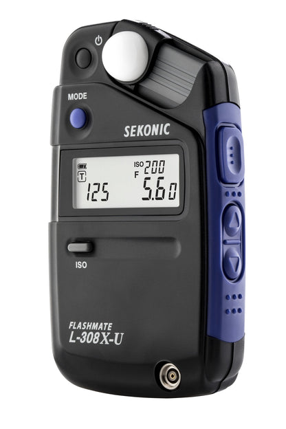 Sekonic L-308X-U Flashmate Light Meter, Compact Digital Incident & Reflected Exposure Meter with Photo, Cine & HD Cine Modes, LCD Auto Backlight, Illuminance Measurement, Pocket-Sized Design