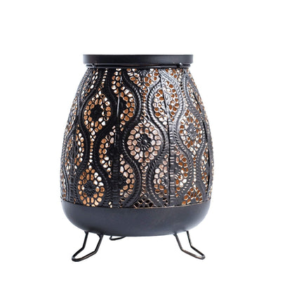 XILIN-1987 Candle Holderss Retro Wrought Iron Candle Holder Hollow Carved Candlestick Centerpieces for Wedding, Home Decor, Ceremony and Anniversary Decorative Candlestick (Size : Small)