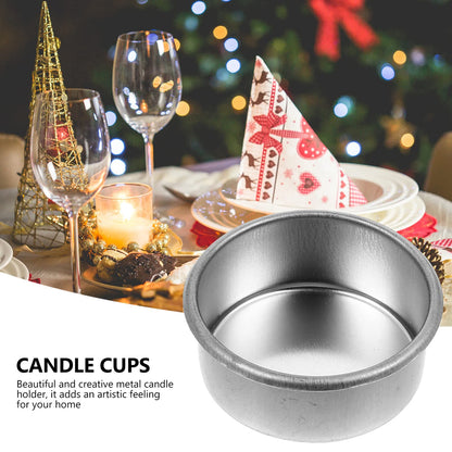 Uonlytech 20Pcs Tea Light Tins Cups Metal Tea Light Case Containers Empty Scented Candle Cup DIY Tealight Candle Holders for Christmas Wedding Table Decoration