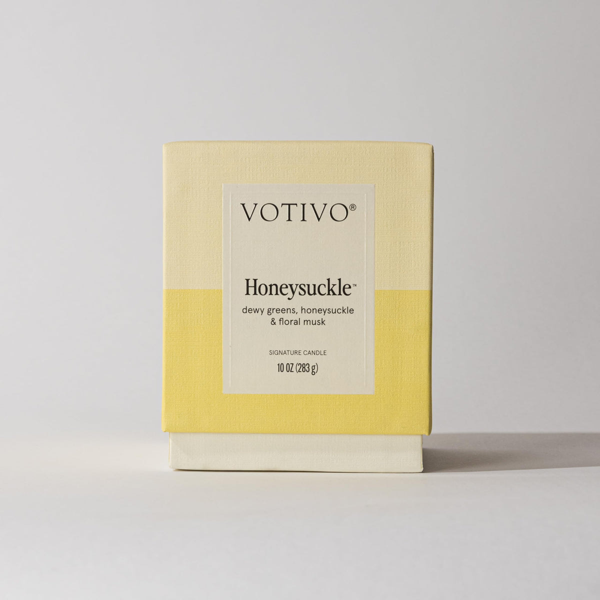 Votivo Honeysuckle 10 oz Signature Candle | Soy Wax Blend | Luxury Glass Jar & Box | Home Decor | Gifts | Highly Scented