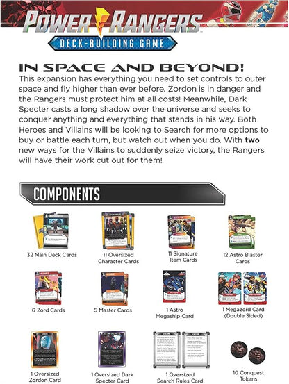 Renegade Game Studios Power Rangers Deck-Building Game Flying Higher Expansion Strategy Card Game with Andros &amp Space Rangers Ages 14+ 1-4 Players