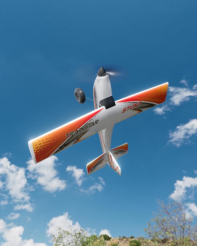 volantexrc 4 CH RC Plane TrainStar 500mm Brushless Remote Control Airplane Fighter RTF with 6-Axis Gyro3 Modes &amp Aerobatics 2.4GHz Radio Controlled Aircraft for Beginners &amp Adults (Red)