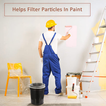 Patelai 500 Pcs 5 Gallon Paint Strainer Bags Regular Fine Mesh/Elastic Top Bag Strainers for Use with Paint Sprayers (White)