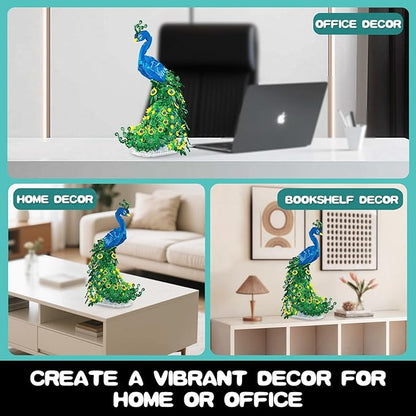Peacock Flowers Building Set 807PCS Peacock Creative Bird Model Home Deocr and Office Art Gift for Mom Women Girlfriend Adults 14+ (Compatible with Major Brand)