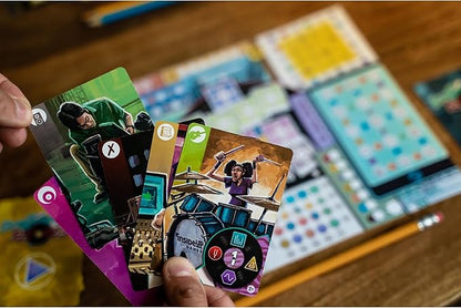 Inside Up Games Draft &amp Write Records | Music Board Game Card Drafting | Draft Your Band Tour The World Top The Charts | for 1 to 6 Players | for Ages 10 and Up | 30-40 Minute Playtime