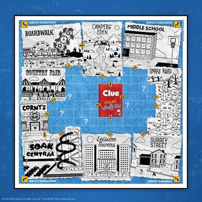 USAOPOLY CLUE: Diary of a Wimpy Kid | Solve The Mystery in This Officially-Licensed Collectible Clue Game Featuring Characters &amp Locations from The Popular Book Series Diary of a Wimpy Kid
