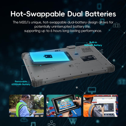 ONERugged Rugged Tablet M20J, 12.2 inch Windows 11 Pro Tablet, 8GB+128GB, N5105 CPU, IP65 Waterproof, Dual Batteries, Industrial Outdoor Work PC w/ 8MP+5MP Camera, 4G LTE/WiFi/BT 5.0/NFC-Gray