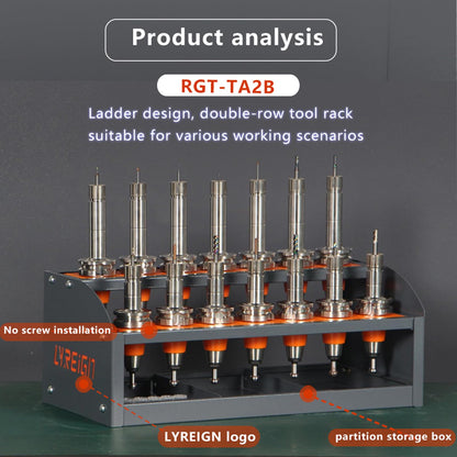 CAT 30 Tool Cart CNC, CNC Tool Holder on Desktop Randomly Placed, CNC Tool Carts Small, CNC Tool Cabinet, Easy and Convenient CNC Tool Storage CNC Tools Cart(CAT30-20CAP)…
