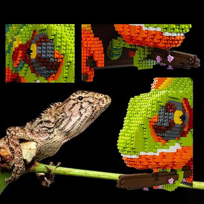 BDYDT Wall Art Chameleon Building Blocks Set A Wall Decor Set for Adults Who Love Creative Hobbies(2688 Pieces) Toys Gifts for Kid and Adult