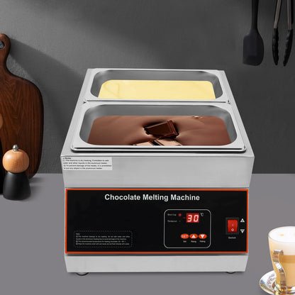 Chocolate Melting Machine, 500W Electric Chocolate Melter, 26.46 Lbs Capacity Chocolate-melting Pot with Adjustable Temperature for Hotels Restaurants BakeriesCoffee Shops