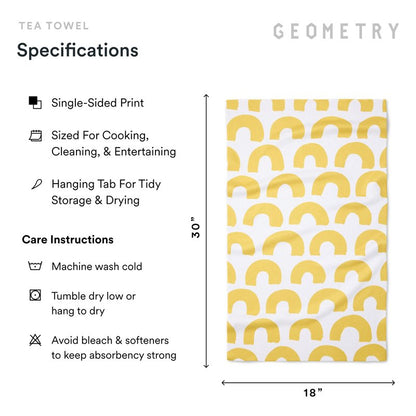 GEOMETRY Kitchen Tea Towels - Quick Dry Microfiber Dish Towels for Kitchen Sunny Hills, 18" x 30" 1 Pack