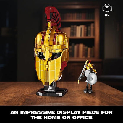 Ideas Roman Centurion Helmet Building Set Collectible Cool Soldier Helmet Home Display Model Compatible with Lego for Adults STEM Gift Toy for Teens Boys 8-14 (850 PCS)