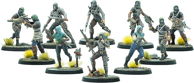Modiphius Entertainment: Fallout Wasteland Warfare: Raiders - The Disciples - 10 Unpainted Figures Nuka World Wave Miniatures Compatible w/ Factions