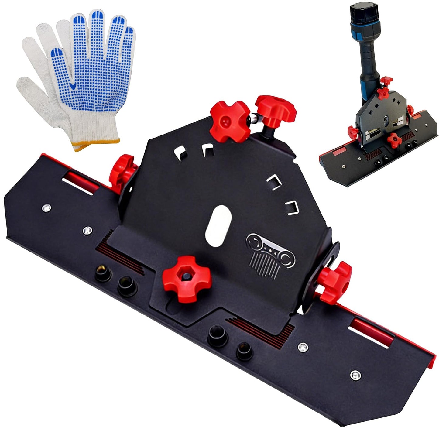 45 Degree Tile Chamfering Tool, Angle Grinder Tool for Tile Chamfering, Tile Cutting Tools ONLY for 4-1/2’’ & 5’’ Angle Grinder with Red Knobs