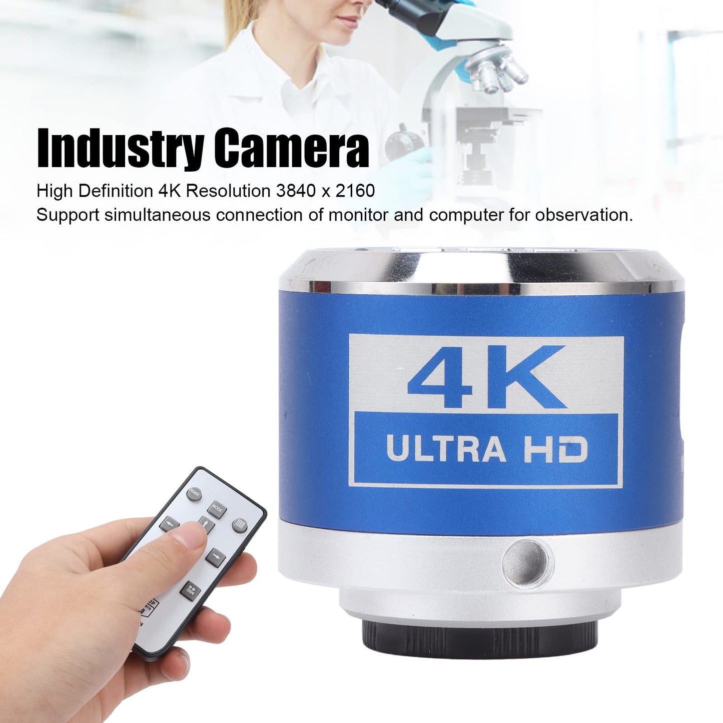 BTER Digital Microscope Camera, 4K HDMI Camera with Remote Control for Photo, Video, Lab, Industry Use
