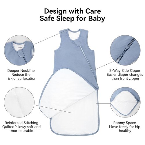 BubblePanda Bamboo Sleep Sack | Soft & Lightweight 0.5 Tog for Toddlers 2T-3T (24-36 Months)