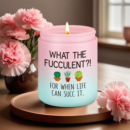 Miracu Succulent Candle, Get Well Presents for Women, Cheer up Idea, Pick Me up, Break up, Plant Lover Gifts for Women, Funny Birthday Mothers Day Cool Gifts for Plant Lovers Mom Lady Friend Wife Her