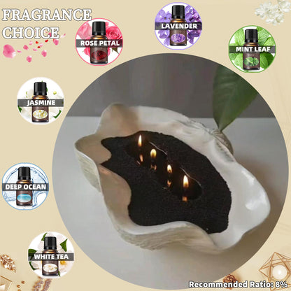 Pearled Candle Sand Set - 2.2Lb Sand Wax, 50X 6” Wicks, 6X Essential Oils, 2X Candle Jars with Lids, Smoke Free Powder Snow Halloween Candles, Over 240 Hours Burn Time DIY Candle Making Kit, Black