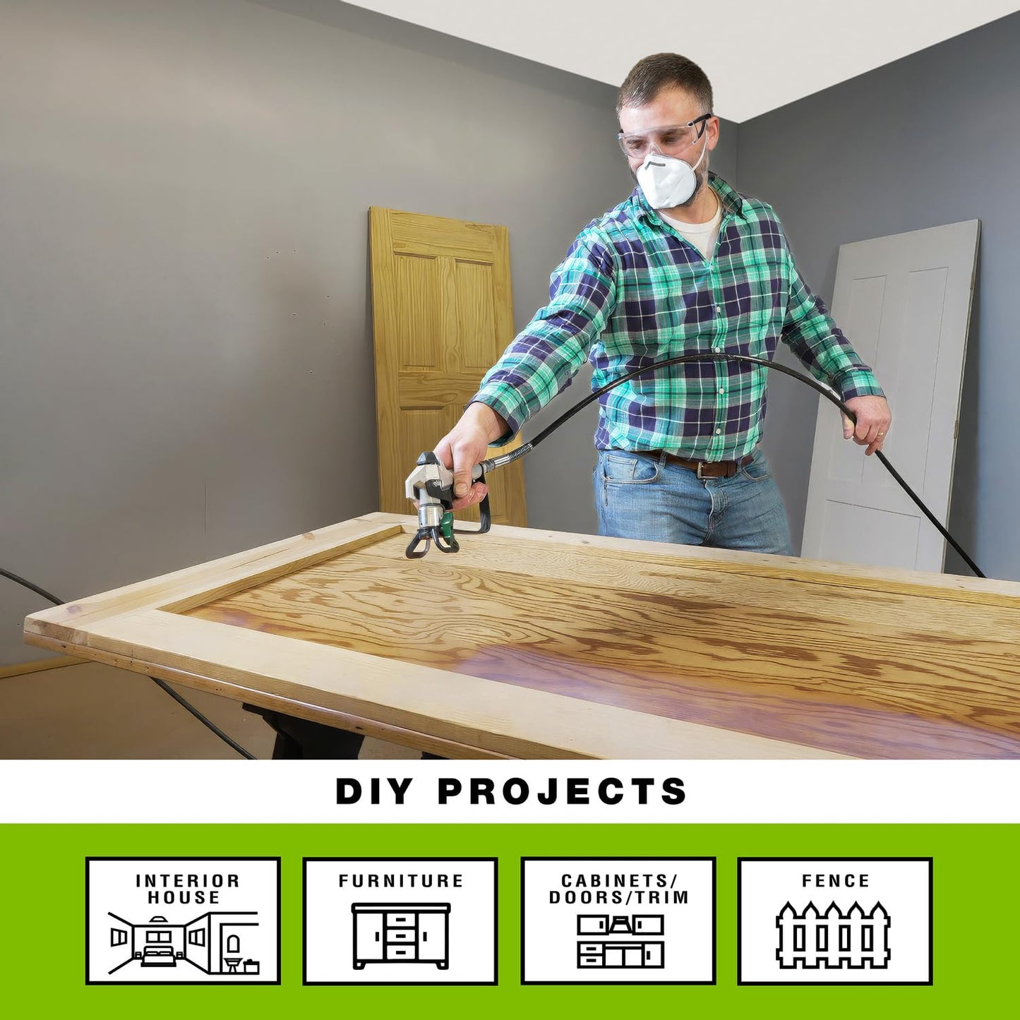 Graco Airless Paint Sprayer | DIY Designed for Interior or Exterior Projects | TrueCoat One TrueAirless Electric Sprayer 26DTC1