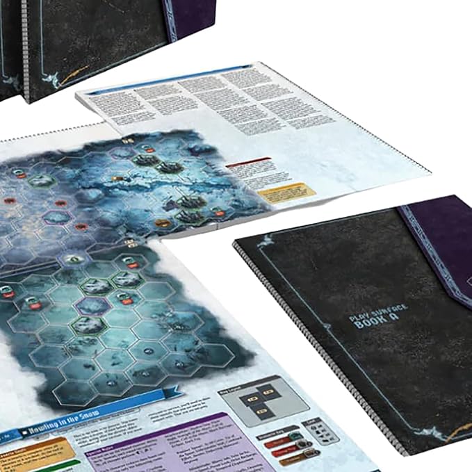 Cephalofair Games Frosthaven Play Surface Books – 4-Book Set – Official Board Game Accessory with Scenario Text &amp Rules