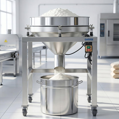 Automatic Powder Sifter Machine, Electric Flour Sieve Shaker with 40 Mesh & 100 Mesh Stainless Steel Screens, High-Speed Sifting Machine for Baking, Food