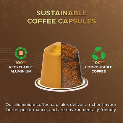 Coffeeza Variety Pack Flavoured – 60 Coffee Capsules (Pack of 6) – Original Line compatible – Specialty Indian Arabica Coffee – Recyclable Pods – Medium Roast – Flavored Espresso Pods