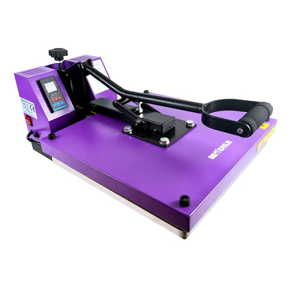 BetterSub 15‘’x15‘’ Industrial Heat Press Machine for T-Shirts, Sublimation, Transfers – Digital LCD Control, Teflon Surface, Clamshell Design, Safe & Durable - Purple