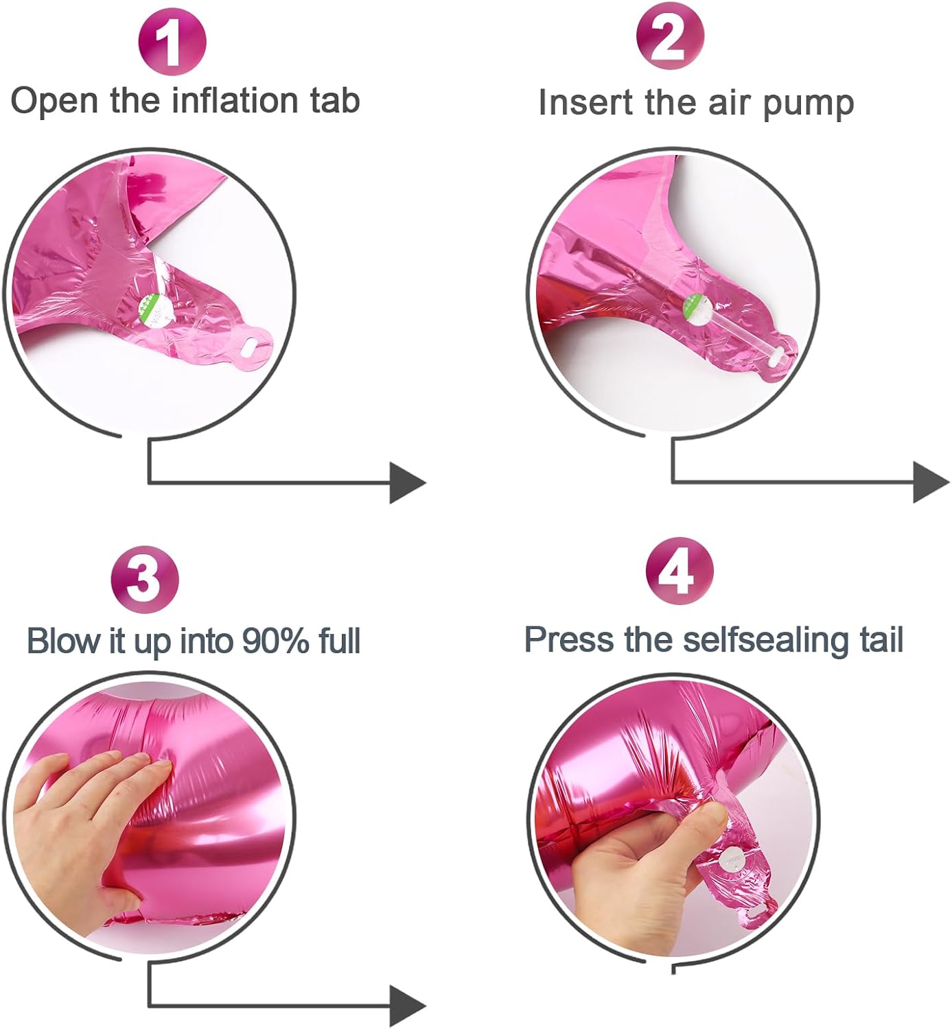 Number 3 Balloon - 40 Inch Pink Birthday Decoration for Kids & Women’s Parties
