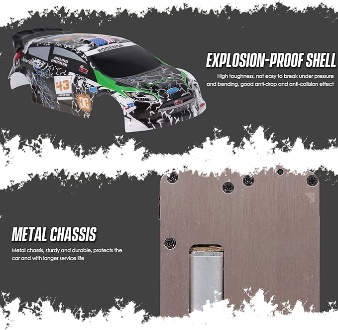 GoolRC WLtoys K989 RC Drift Car 1:28 Scale 4WD 30KM/H High Speed Electric Drifting Car RTR with Metal Chassis and 2 Batteries for Adults