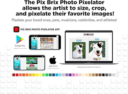 Pix Brix Pixel Art Puzzle Bricks - Animals and Artic Pixel Play Scene 1906 Pieces - Interlocking Building Bricks Create North Circle Scene Without Water or Glue - Stem Toys Ages 6 Plus