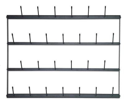 Claimed Corner Mug Rack with Sturdy Steel Frame, Matte Black Finish, Removable Rubber Caps, Wall Mounted (Horizontal 34" x 23.5")