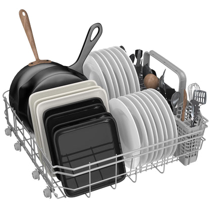 Empava 24 Inch Built-in Dishwasher, Stainless Steel Tub, 15 Place Settings, 8 Wash Cycles, Top Control, Auto Door Dry, 49 dB Ultra Quiet, Energy Star & UL Certified