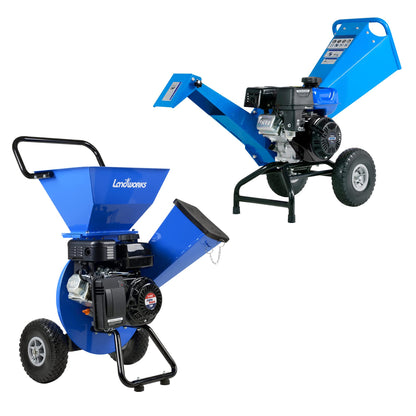 Landworks Wood Chipper 3 in 1 Multi-Function 3" Inch Max Capacity & Wood Chipper Compact Rotor Assembly Design 3" Inch Max Capacity