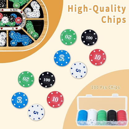 Michigan Rummy Board Game Deluxe Set Wooden Michigan Rummy Game Boardwith 200 Pcs Chips 1 Deck of Poker1 Storage Bag 1 Manual. The Perfect Blend of Rummy and Poker Perfect for Family Game Night
