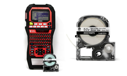 LABELWORKS Epson LW-PX900 Industrial Label Maker and 205 Shrink Tube AWG 8-12, 3/16" Bundle