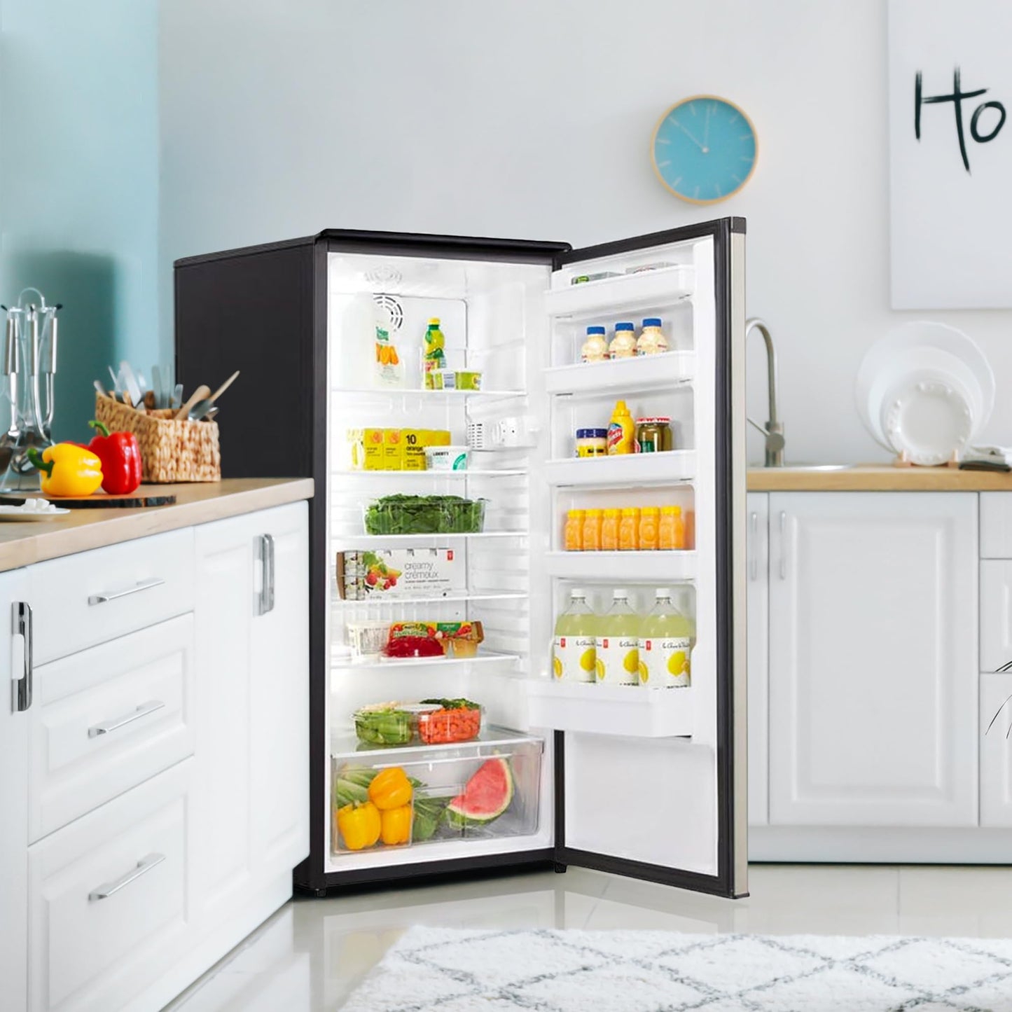Danby Designer DAR110A1BSLDD 11 Cu.Ft. Apartment Refrigerator in Fingerprint Free Stainless Finish, Full Fridge for Condo, House, Small Kitchen, E-Star Rated, Spotless Steel
