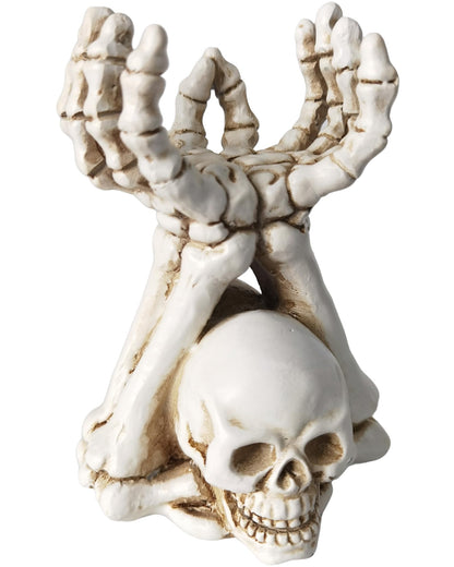 ZASEUCI Gothic Skeleton Hand Candle Holder & Jewelry Organizer Durable Polyresin Display for Taper or Pillar Candles, Dark Art Home Decor